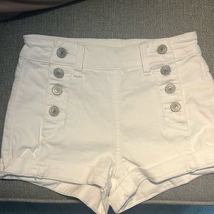 American eagle white jean shorts